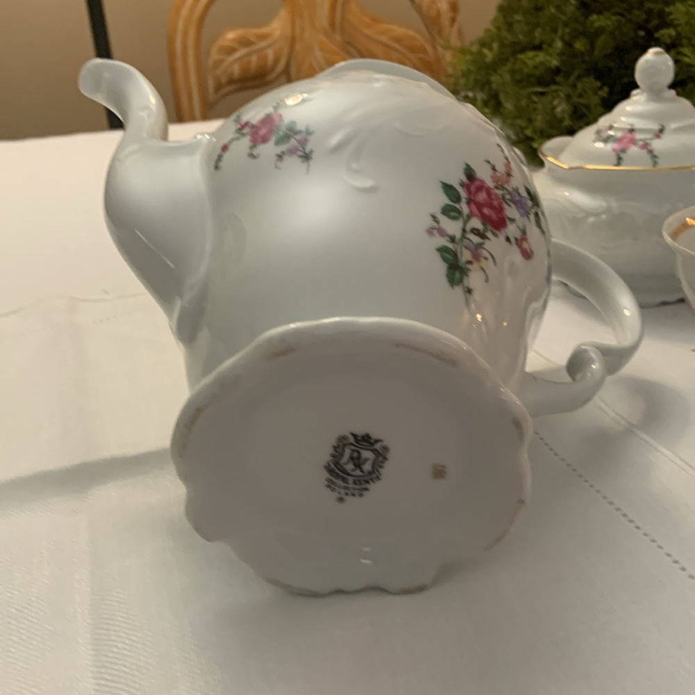 Vintage Royal Kent Poland Bavarian Rose tea/coffee Pot set. - Picture 13 of 13